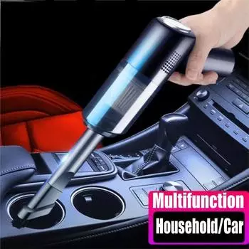 Автомобильный беспроводной пылесос, мощная чистящая машина, мини-беспроводной портативный ручной пылесос для бытовой техники чёрный