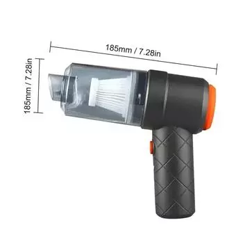 Автомобильный беспроводной пылесос с большой мощностью всасывания, зарядка, портативный ручной пылесос, встроенный бытовой пылесос высокой мощности чёрный