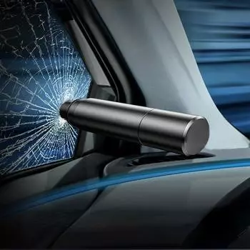 Автомобильный безопасный молоток, автомобильный односекундный разбитое окно, многофункциональный пресс-нападающий, чтобы разбить стеклянный артефакт, практичный небольшой инструмент для пожарной лестницы 8.8cm2cm2cm чёрный