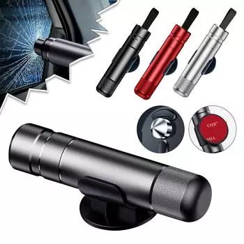 Автомобильный безопасный молоток, автомобильный оконный выключатель, аварийный молоток, резак для ремней безопасности, автомобильный инструмент, спасательный молоток из алюминиевого сплава синий