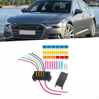 Автомобильный блок предохранителей 2 входа 6 выходов держатель панели макс. напряжение 32 В удобная установка для