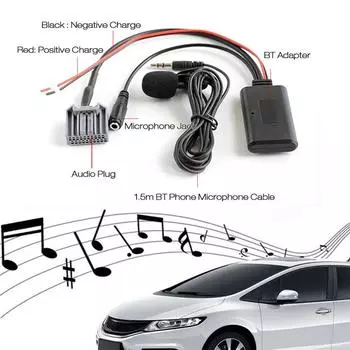 Автомобильный Bluetooth 5.0 AUX аудио вспомогательный кабель-адаптер для Honda Civic 2006-2013 / CRV 2008-2013 / Accord 2008 после 8-го поколения CHINA