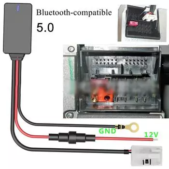Автомобильный Bluetooth 5.0 модуль AUX-IN Audio Aux автомобильный MP3 Bluetooth-совместимый адаптер музыкальное радио для RCD RNS 210 310 510