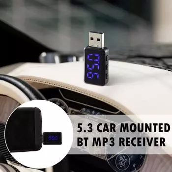 Автомобильный Bluetooth 5.1 FM01 передатчик приемник громкой связи мини USB питание автомобильный комплект авто беспроводной аудио для автомобиля FM радио I4H1