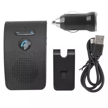 Автомобильный Bluetooth-динамик с беспроводной гарнитурой для солнцезащитного козырька, MP3-динамик с зажимом сзади