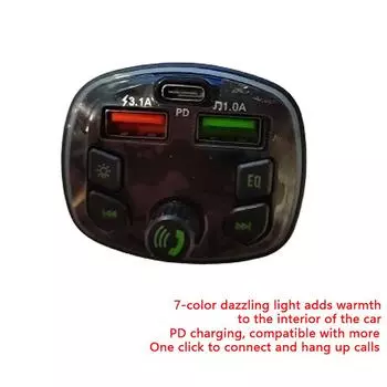 Автомобильный Bluetooth Fm-передатчик Беспроводной Handsfree аудиоприемник Автомобильный MP3-плеер Быстрое зарядное устройство Автомобильные аксессуары