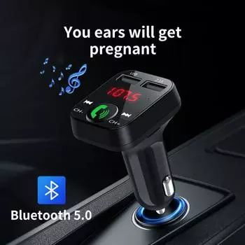 Автомобильный Bluetooth-совместимый 5.0 FM-передатчик 2.1A Dual USB Быстрая зарядка Беспроводной MP3-плеер Аудиоприемник Автомобильные аксессуары