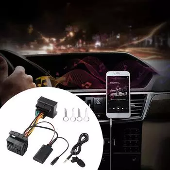 Автомобильный Bluetooth-совместимый 5.0 музыкальный AUX-адаптер с микрофоном, проводка для микрофона, громкая связь для Ford Focus MK2 2004-2011 CHINA