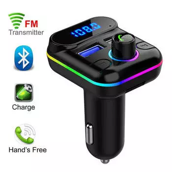 Автомобильный Bluetooth-совместимый 5.0 USB 4.2A быстрое автомобильное зарядное устройство Mp3 FM-передатчик плеер U Disk Disk Call Support Hands-free передатчики