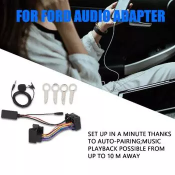 Автомобильный Bluetooth-совместимый Aux-in адаптер с микрофоном Bluetooth-совместимый музыкальный адаптер Hands-Free Call для Ford Focus MK2 2004-2011 UNITED KINGDOM