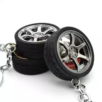 Автомобильный брелок для ключей, креативный тормозной диск, брелок для ключей, брелок для ключей от колеса автомобиля, брелок для ключей с колесом, имитация шин