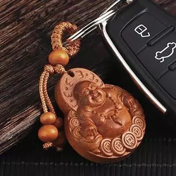 Автомобильный брелок для ключей, подвеска, красивый счастливый Будда, украшения, подарок