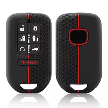 Автомобильный брелок мягкий чехол 7 кнопок силиконовая резина водонепроницаемый для Honda Odyssey Elite Ex 2018 2019 Smart Keyless Remote чёрный