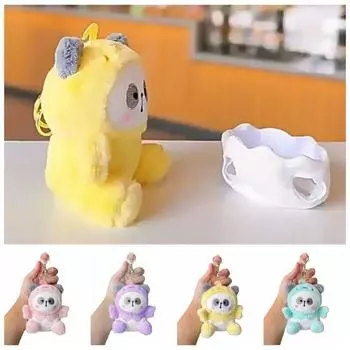 Автомобильный брелок Панда Мягкие куклы 12 см мультяшный брелок Подарки Панда Плюшевая подвеска Подарок на день рождения жёлтый