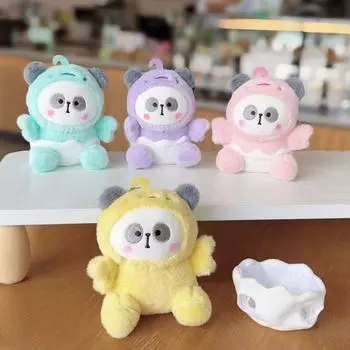 Автомобильный брелок панда плюшевые куклы 12 см мультяшный брелок милый панда плюшевый кулон подарок на день рождения розовый