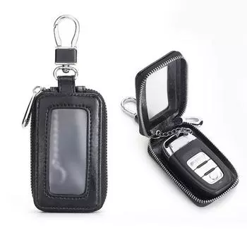 Автомобильный брелок с гладкой молнией, быстрозастегивающийся, удобный для захвата, искусственная кожа, устойчивая к царапинам королевский синий