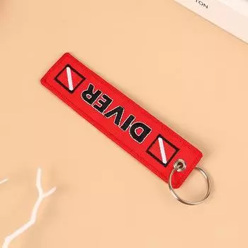 Автомобильный брелок с вышивкой, брелки для дайверов, держатель для ключей, брелки для ключей от квадроцикла, сумка для багажа, бирка для путешествий, рюкзак для дайвинга, сумка-флаг