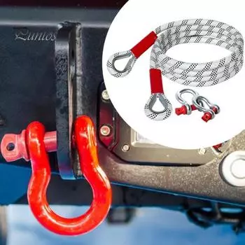 Автомобильный буксировочный трос, высокопрочный, износостойкий, простой в установке, прочный, простой в использовании, автомобильный буксировочный трос A