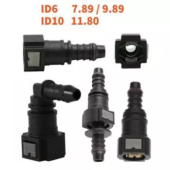 Автомобильный быстросъемный разъем топливного шланга ID6 7,89 9,89 ID Линия резиновая нейлоновая муфта ID8 Автомобильная топливная магистраль шланговая муфта автомобильные аксессуары