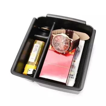 Автомобильный центральный консольный лоток подлокотник ящик для хранения для Tiguan MK2 2016 2017 2 чёрный