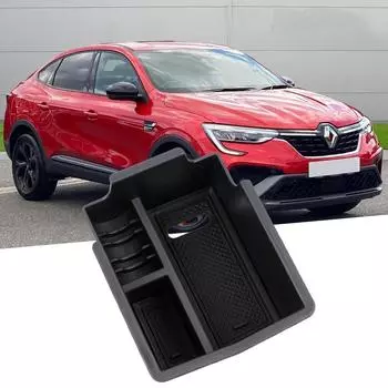 Автомобильный центральный подлокотник для хранения ящика для Renault Arkana 2022 Samsung XM3, органайзер для центральной консоли, уборка чёрный