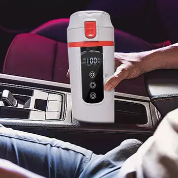 Автомобильный чайник, бойлер, нагревательная чашка из нержавеющей стали, портативный, сенсорный, изолированный, с подогревом воды