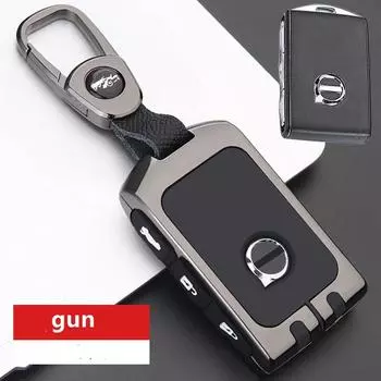 Автомобильный чехол для ключа из цинкового сплава, чехол-держатель для Volvo XC40 XC60 S90 XC90 V90 2017 2018 T5 T6 T8, защитная сумка для смарт-ключа оранжевый