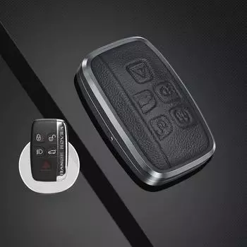 Автомобильный чехол для ключей из алюминиевого сплава и кожи для Land Rover Range Rover Discovery 5 Sport Evoque Freelander 2 Velar 2023