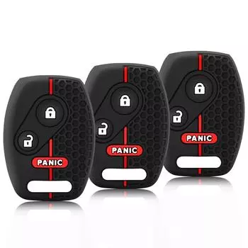 Автомобильный чехол для ключей силиконовый чехол для Honda Accord CRV Civic Pilot Insight Ridgeline чёрный