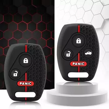 Автомобильный чехол для ключей силиконовый чехол для Honda Accord CRV Civic Pilot Insight Ridgeline чёрный