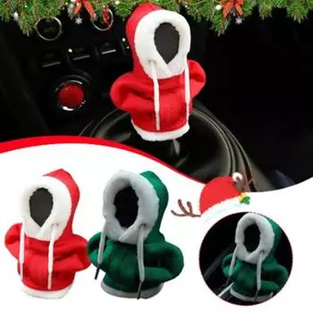 Автомобильный чехол для переключения передач, универсальный чехол для рычага переключения передач, протектор, декор, забавный свитер с капюшоном, автомобильные аксессуары для интерьера красный