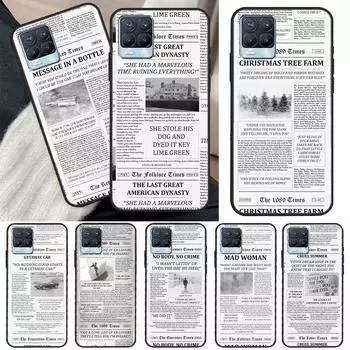 Автомобильный чехол-газета для OnePlus 10 9 Pro 8T 9R Nord2, чехол для Realme GT Neo 2 3 GT Master 8i 9i 8 Pro Realme GT 2 Pro