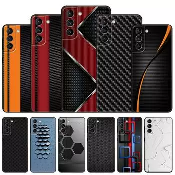 Автомобильный чехол из углеродного волокна для телефона Samsung Galaxy S22 Pro S21 S20 FE Ultra S10 Lite S10 S10E S9 S8 Plus, мягкий черный чехол из ТПУ Samsung S22