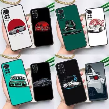Автомобильный чехол JDM для Xiaomi Redmi Note 12 8 9 10 11 Pro 9S 10S 11S 8T Redmi 10 12C 9C 10A 10C Coque Redmi Note 8 Pro