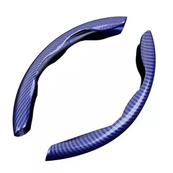 Автомобильный чехол на руль из углеродного волокна, универсальные автомобильные аксессуары для интерьера чёрный