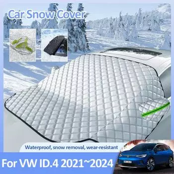 Автомобильный чехол от снега для Volkswagen VW ID.4 ID.5 GTX ID4 5 2024 2024 2024 2024 Защита от льда на лобовом стекле Зимний внешний автомобильный аксессуар