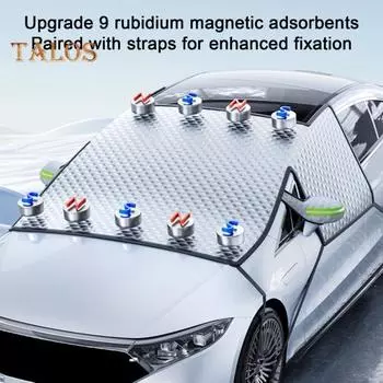 Автомобильный чехол от снега и льда с 3 слоями защиты, чехол от замерзания на лобовом стекле, универсальный размер, защитный чехол от снега на лобовом стекле для большинства автомобилей и внедорожников белый