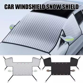 Автомобильный чехол от снега и льда с 3 слоями защиты, чехол от замерзания на лобовом стекле, универсальный размер, защитный чехол от снега на лобовом стекле для большинства автомобилей и внедорожников белый