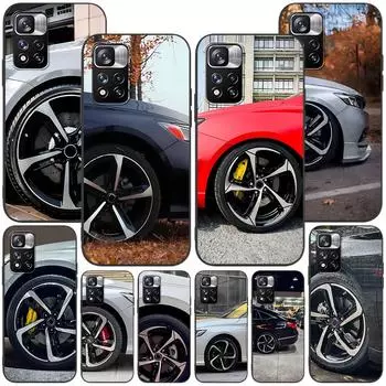 Автомобильный чехол с лезвием колеса для Xiaomi Redmi 10 10C 12C 9 Prime 9C 9A 12 10A 9T K40 Pro, черный мягкий чехол из ТПУ для мобильного телефона Redmi 9T
