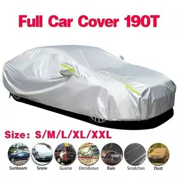Автомобильный чехол с защитой от ультрафиолета, снежный чехол, универсальный солнцезащитный козырек, водонепроницаемый, пылезащитный для седана, устойчивый к царапинам седан, костюм, внедорожник, автомобильные инструменты