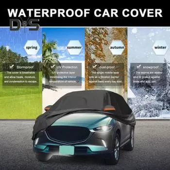 Автомобильный чехол со светоотражающей полосой, устойчивый к ультрафиолетовому излучению, универсальный, простой в установке, алюминиевая пленка, водонепроницаемый, защищающий от солнца, дождя и снега I