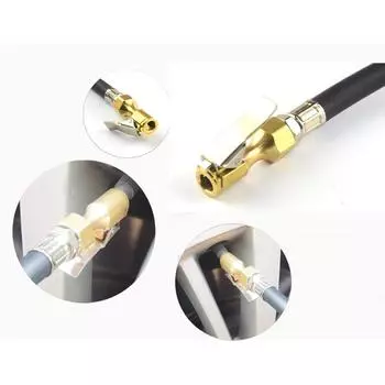 Автомобильный цифровой насос для накачивания шин с манометром 200 фунтов на квадратный дюйм, воздушный патрон, высокоточный измеритель давления в шинах чёрный