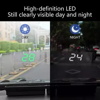 Автомобильный цифровой спидометр Head Up Display Транспортные средства Датчик скорости Hud Проектор на лобовое стекло для грузовиков GPS Помощь вождению Инструмент зелёный