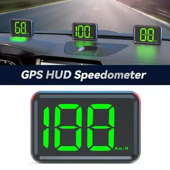 Автомобильный цифровой спидометр HUD Head Display GPS Speed Meter KMH MPH Display для всех автомобилей и грузовиков Plug and Play Auto Part Accessories Accessories