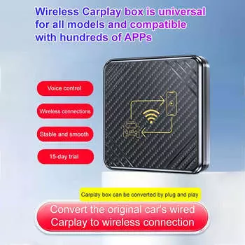 Автомобильный Connected Box 2in1 беспроводной CarPlay Dongle беспроводной Android Auto Verbindingska Radio с проводным CarPlay Plug and Play Ai Box чёрный