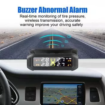 Автомобильный датчик давления в шинах, предупреждение о температуре, экономия топлива с 4 внешними датчиками, солнечная система контроля давления в шинах TPMS