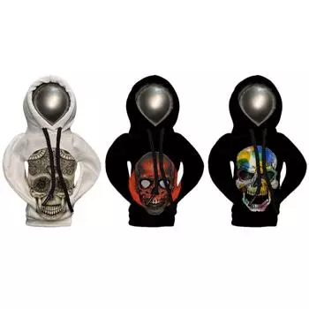 Автомобильный декор, толстовка с капюшоном для рычага переключения передач, модные автомобильные ошейники для переключения передач, чехол для ручки переключения передач автомобиля с черепом на Хэллоуин, автомобильные аксессуары белый