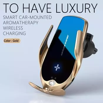 Автомобильный держатель для быстрой беспроводной зарядки 15 Вт, крепление для зарядки Qi с магнитной головкой, универсальный кронштейн для мобильного телефона, вращение на 360 градусов, вентиляционное отверстие as picture