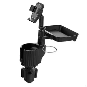 Автомобильный держатель для чашки, адаптер-расширитель, поднос для стола для еды, универсальный, подходит для большинства телефонов, практичный с телефоном зелёный