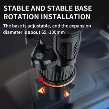 Автомобильный держатель для чашки, расширитель, автоматический большой держатель для бутылки с водой с компасом, вращающийся универсальный регулируемый держатель для чашки, автомобильные аксессуары чёрный